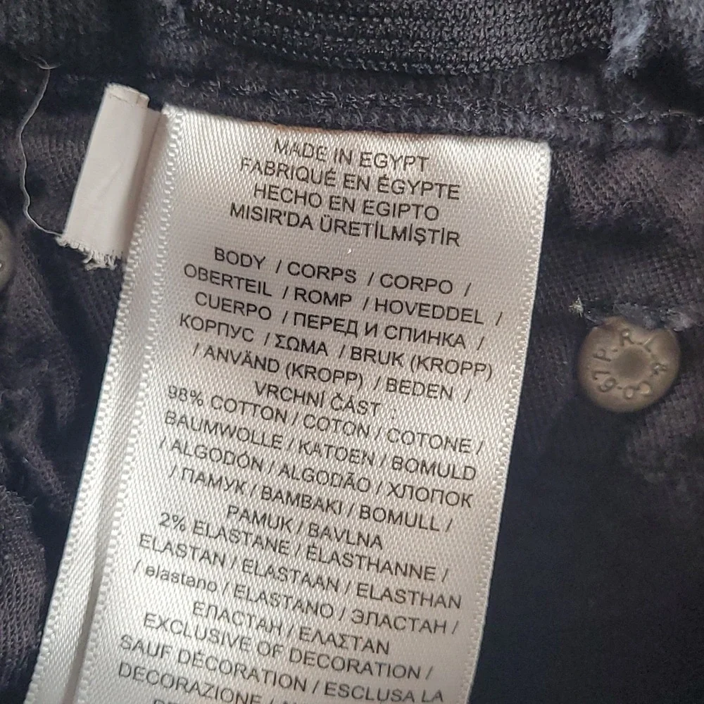 Polo Ralph Lauren Straight Jeans Kids Size 12 Black Hampton Straight Stretch