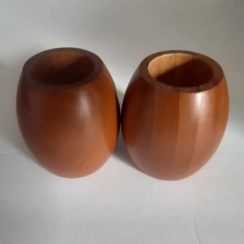 Wooden vintage candle