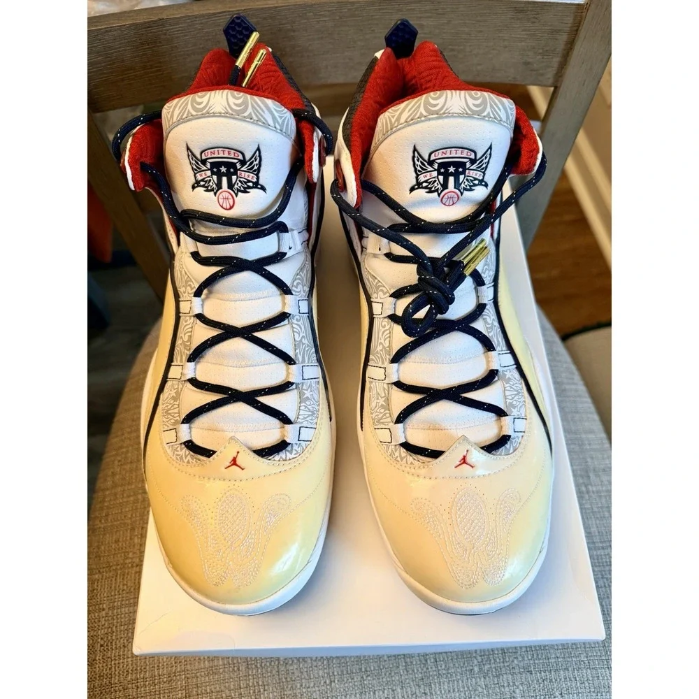 Jordan Gold Promo Sample Tag USA 2008 Olympics Basketball Men's Size 12.5
