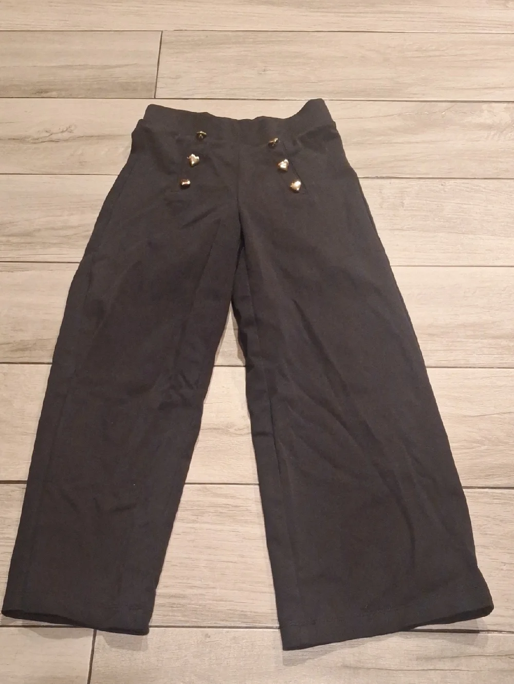 🍦Old Navy Black High-Rise Wide Leg Pants with Sailor Buttons