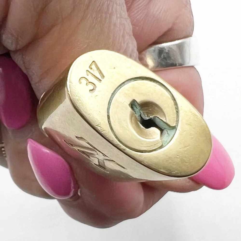 Authentic Louis Vuitton Brass Lock #317 No Key with After Market Box Chain 24”