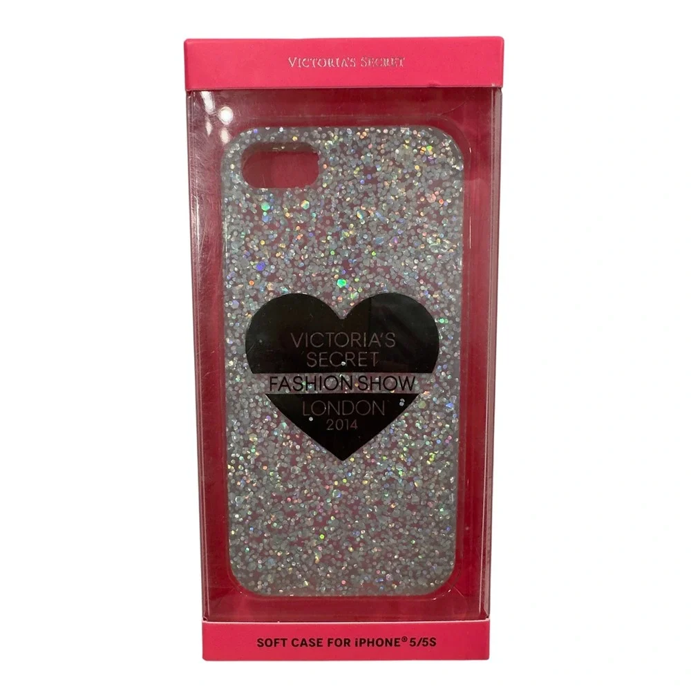 NEW‎ Victoria's Secret 2014 Fashion Show London iPhone 5/5s Glitter Heart Case