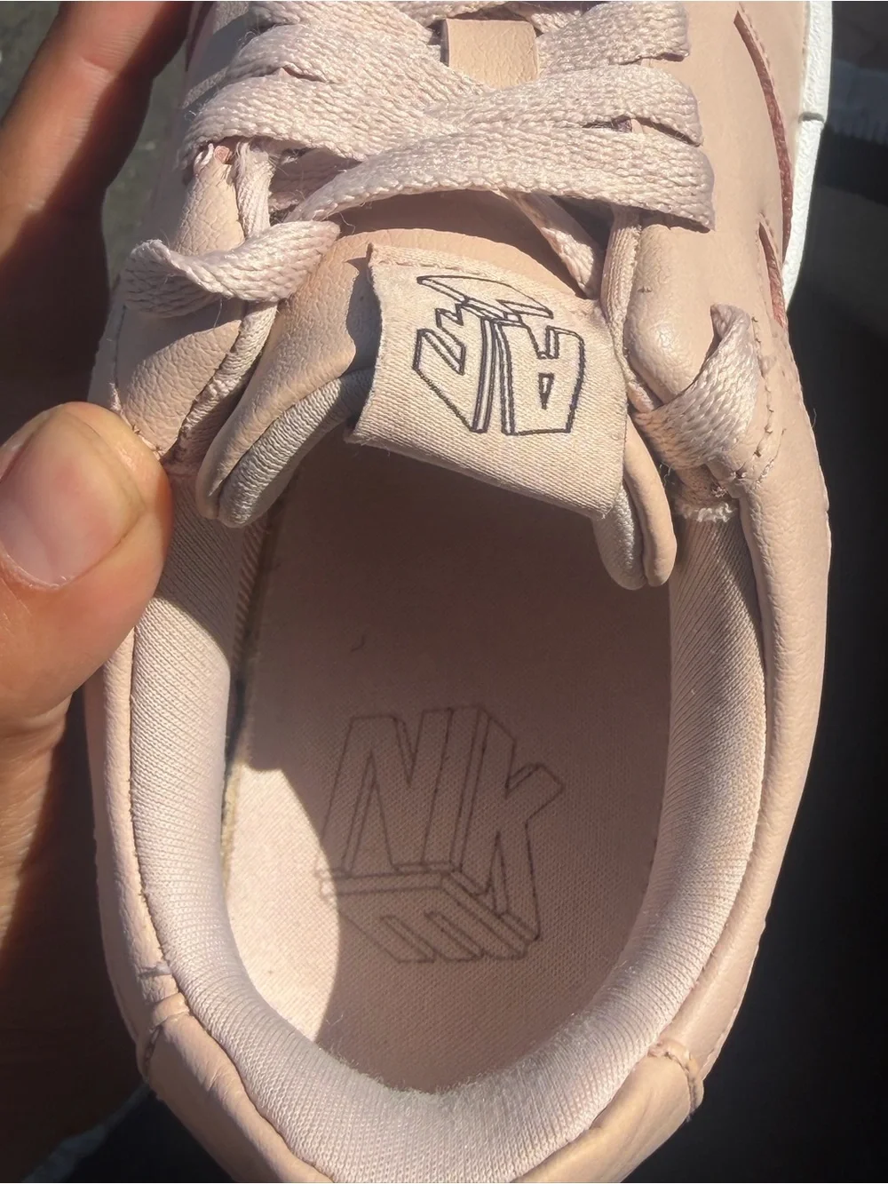 Nike Women's Blush Leather Platform Sneaker