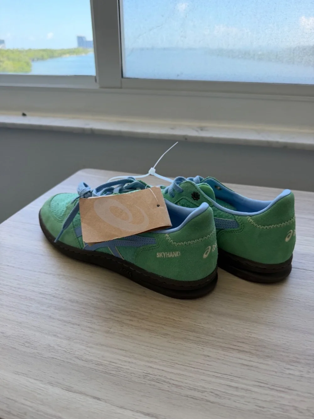 ASICS Green Sneakers Size 7 | New with Tags | Suede & Mesh Athletic Shoes