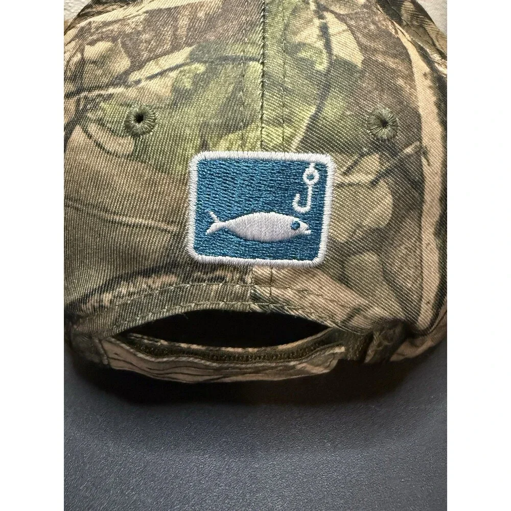 Camo Adjustable Strap Cap Trucker Eat Sleep Fish Hat NEW