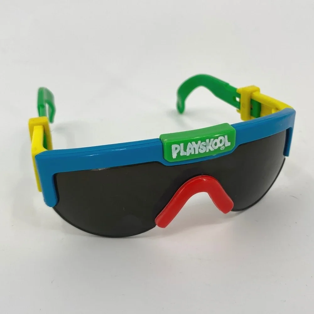 Vintage Playskool Kids Sunglasses 90s Retro‎ Color Block Shield Shades RARE FIND