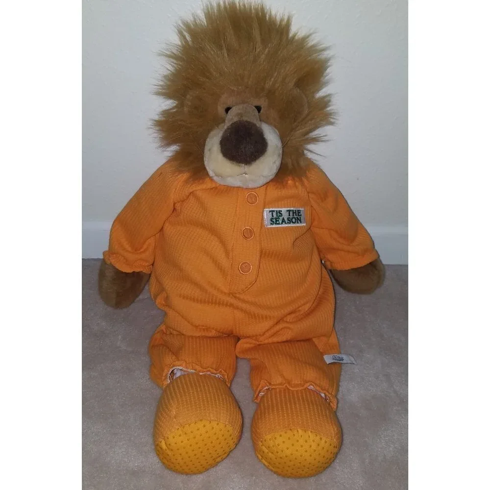 People Pals Softees Lion Plush Tis The Season Orange Outfit Christmas Holiday