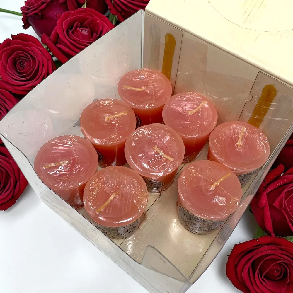 Vintage NEW 1990's Yankee Candle Garland Rose Sampler Votive Display Box Lot 8