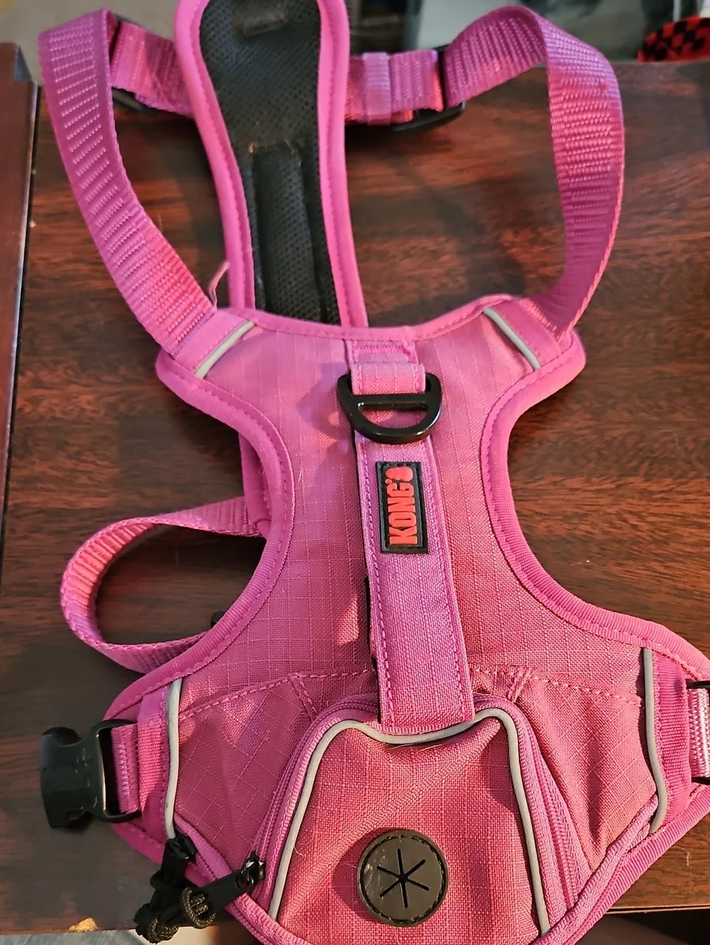 Kong Pink Reflective Dog Harness
