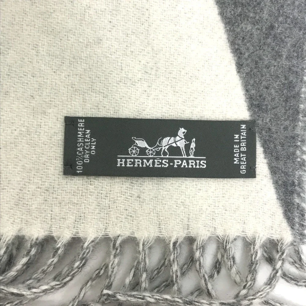 Hermes white scarf