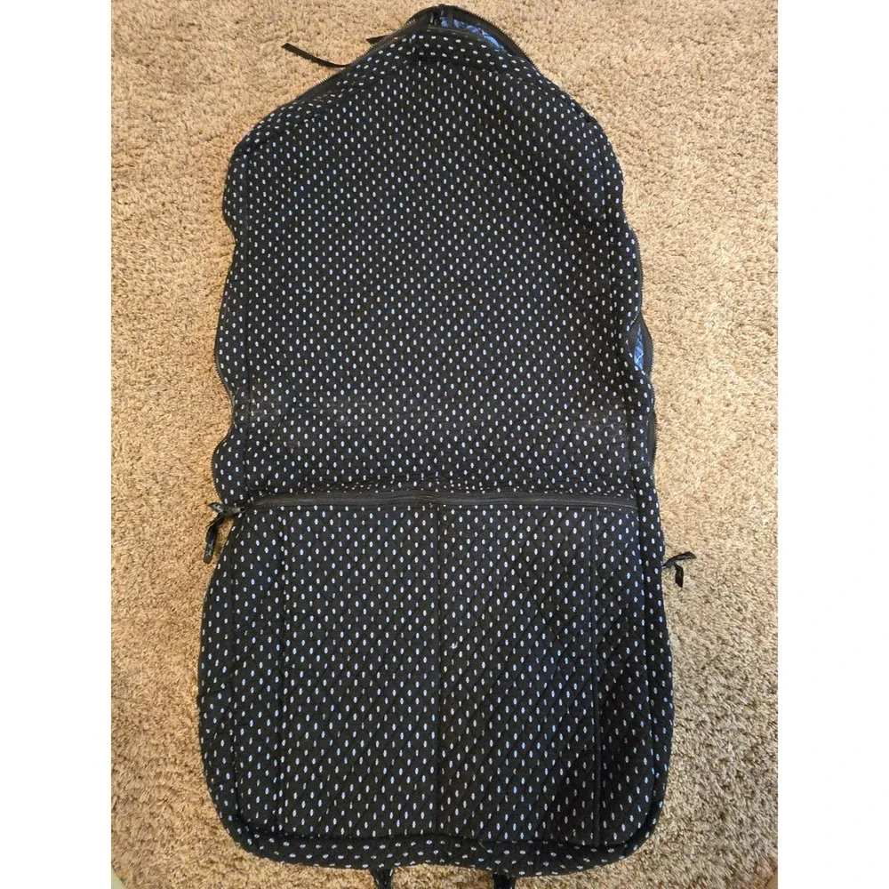 Vera Bradley Night and Day Quilted Hanging Garment Bag Travel Suit Carrier Blue