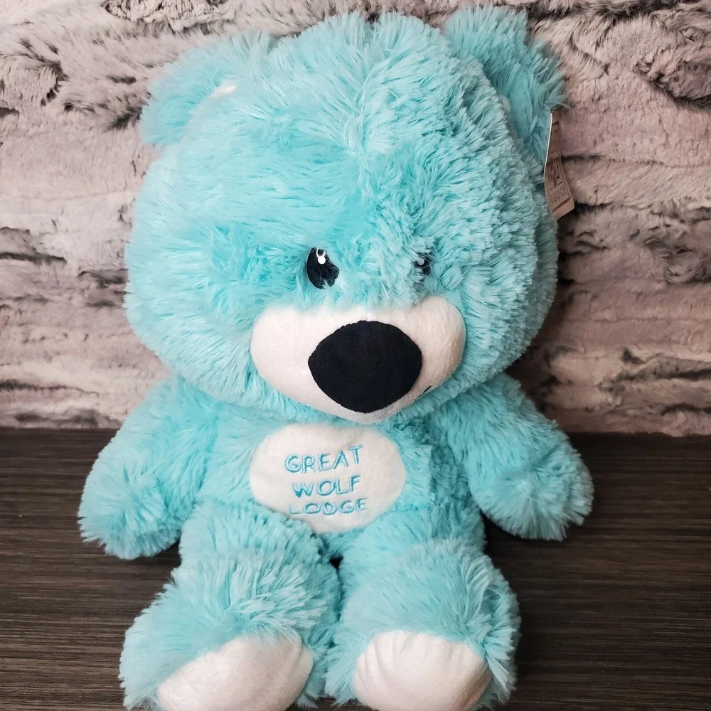 Great Wolf Lodge Aqua Turquoise Teddy Bear Plush‎ Stuffed Toy Souvenir Shop