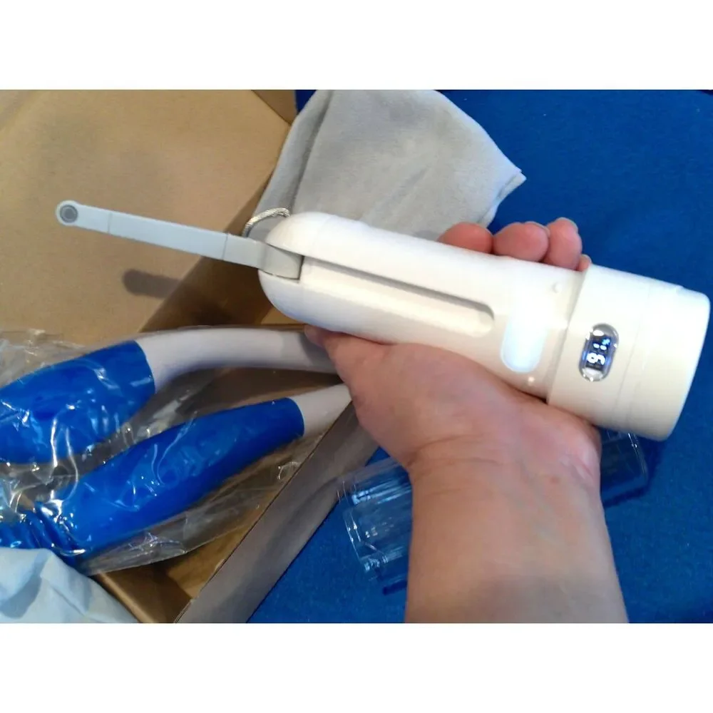 Portable Electric Bidet & Foldable Wiper Tool Set White