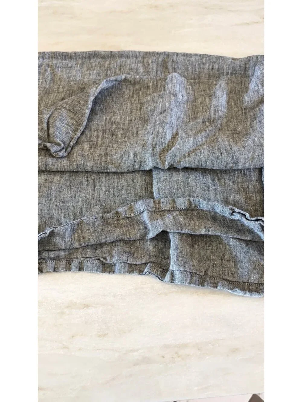 West Elm 100% Linen Flat sheet only and 1 pillow case king size 108