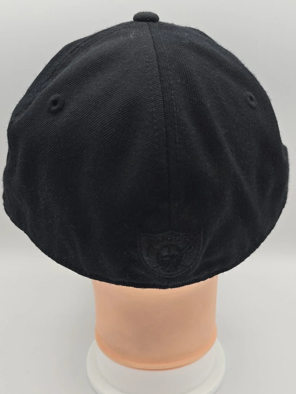 Reebok NFL Oakland/Las Vegas Raiders All Black Wool Fitted Hat Size 7 3/8
