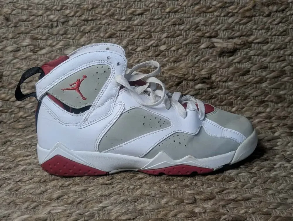 Jordan 7 Retro High Hare Boys 6Y (GS) Women's 7.5 Basketball Sneaker Shoes