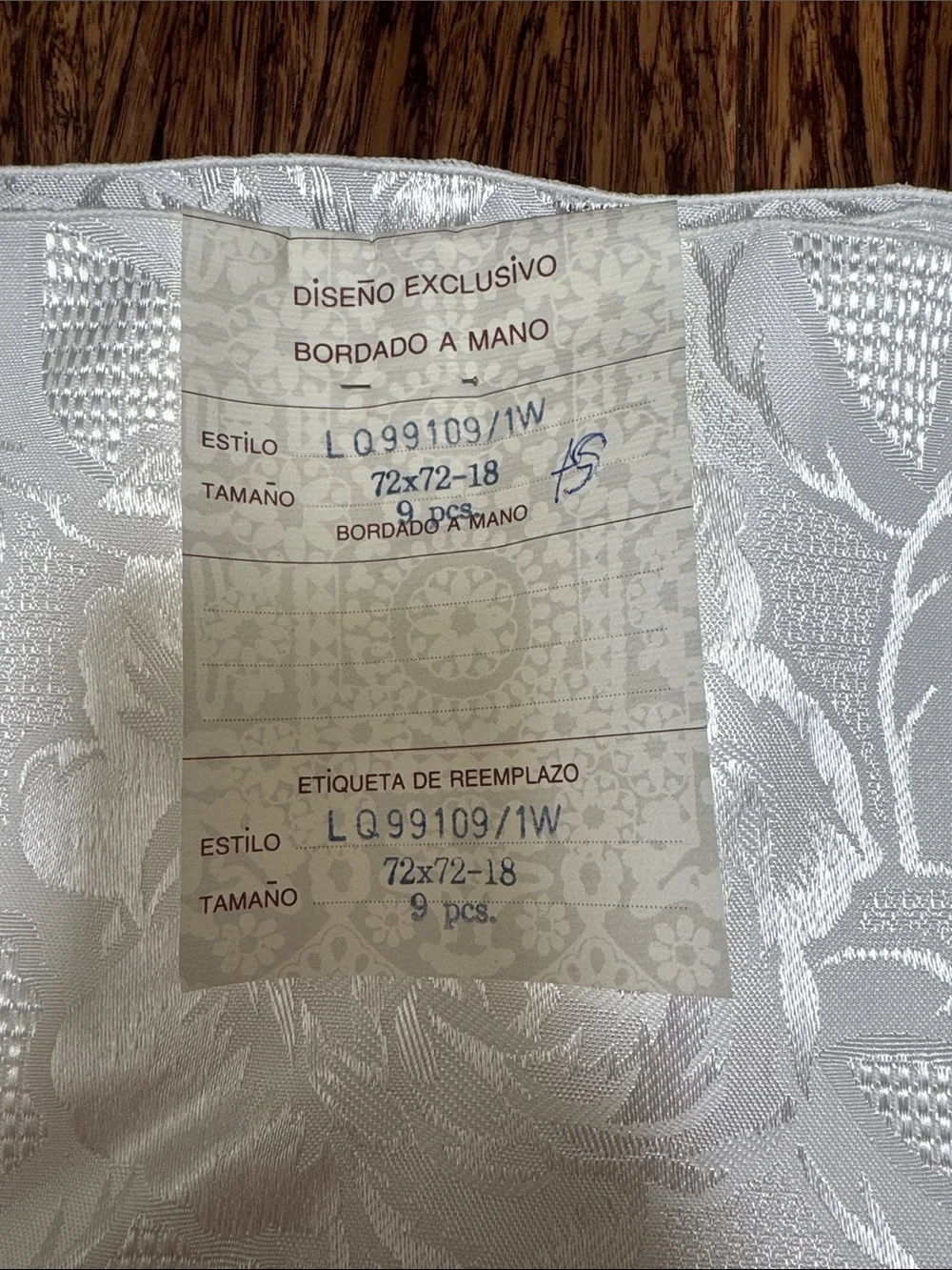 Vintage white satin