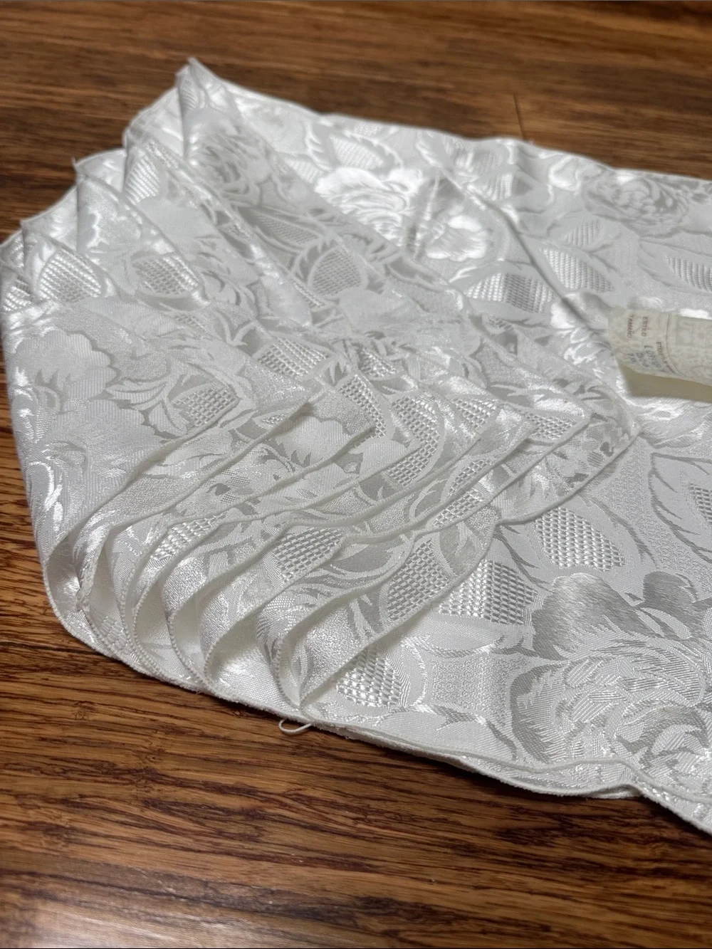 Vintage white satin
