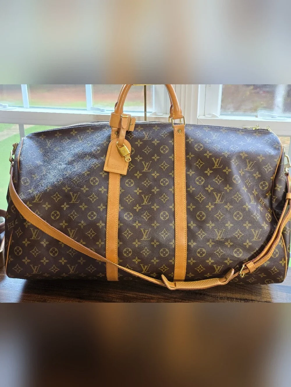Louis Vuitton Brown Monogram Keepall 60 Travel Duffel