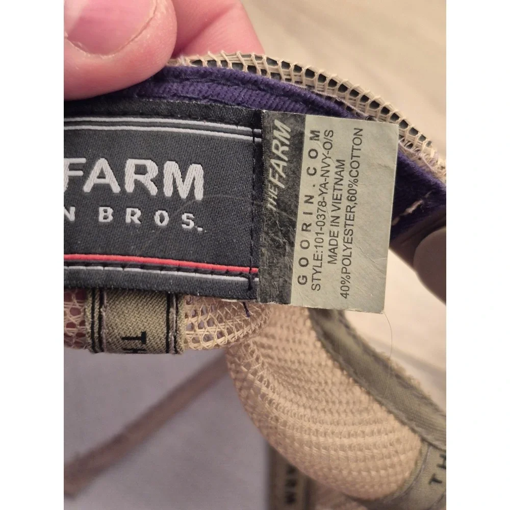 Goorin Bros The Farm Rooster Trucker‎ Hat Navy Burgundy Patch Snapback Cap