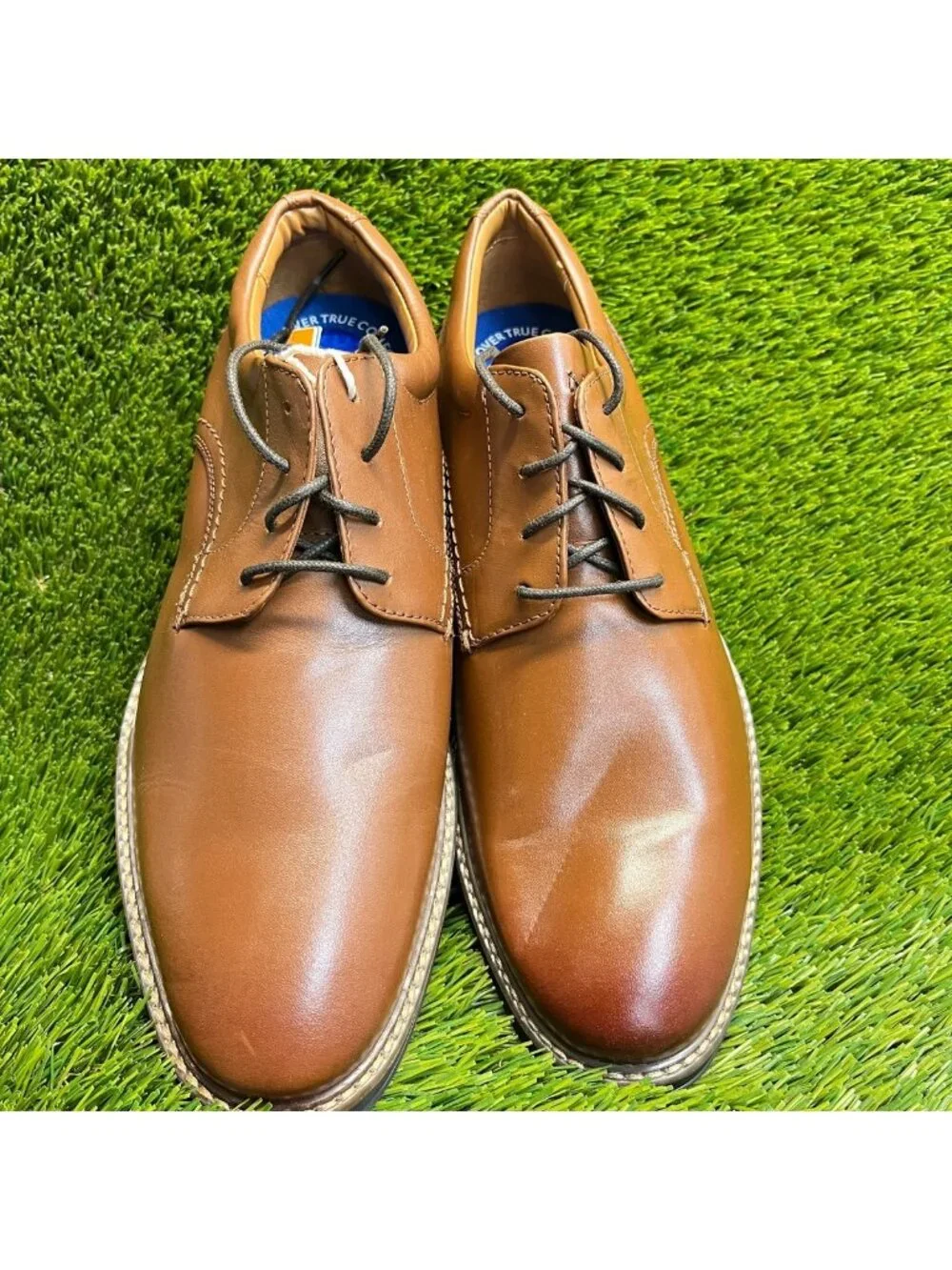 Nunn Bush Calderone Mens Size 9.5 Brown Casual Classic Plain Toe Oxford Shoes