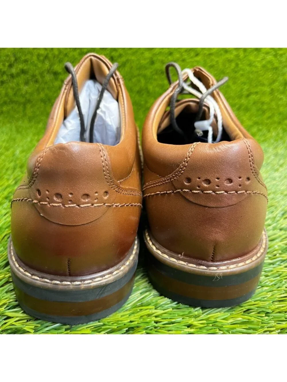 Nunn Bush Calderone Mens Size 9.5 Brown Casual Classic Plain Toe Oxford Shoes