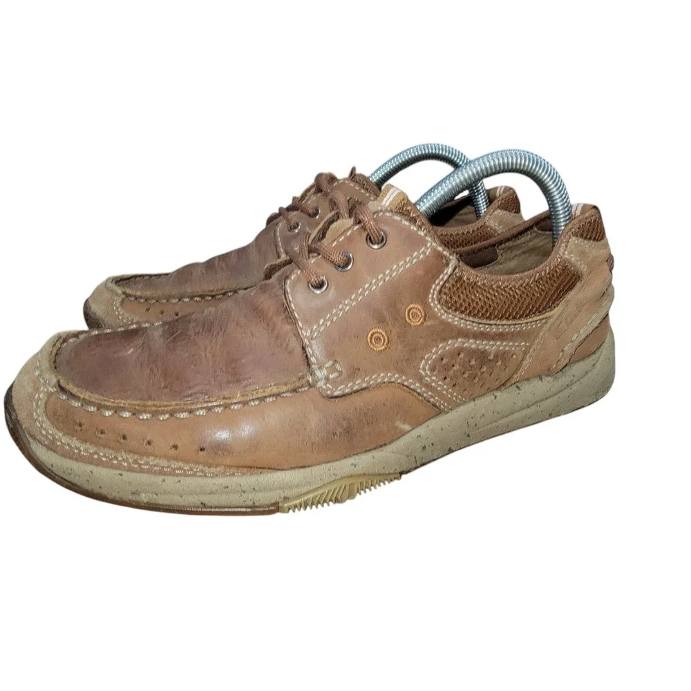 Clarks 1825 Armada Men's Brown‎ Leather Casual Boat Shoes Size 8 M