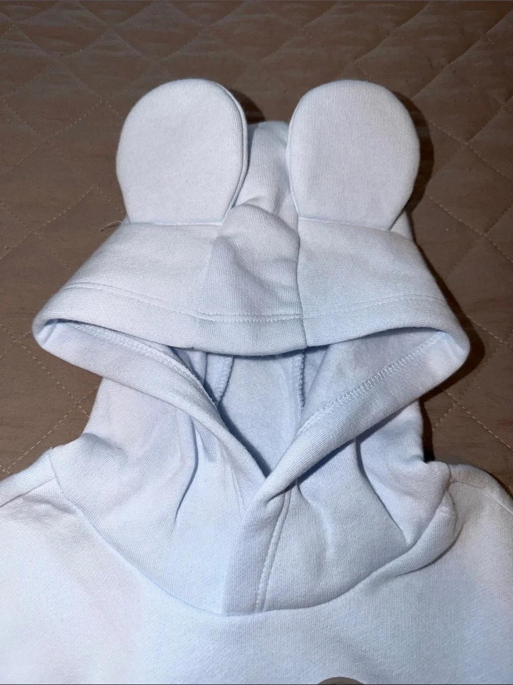Old Navy Light Blue Baby Hoodie One-Piece with Mouse Face