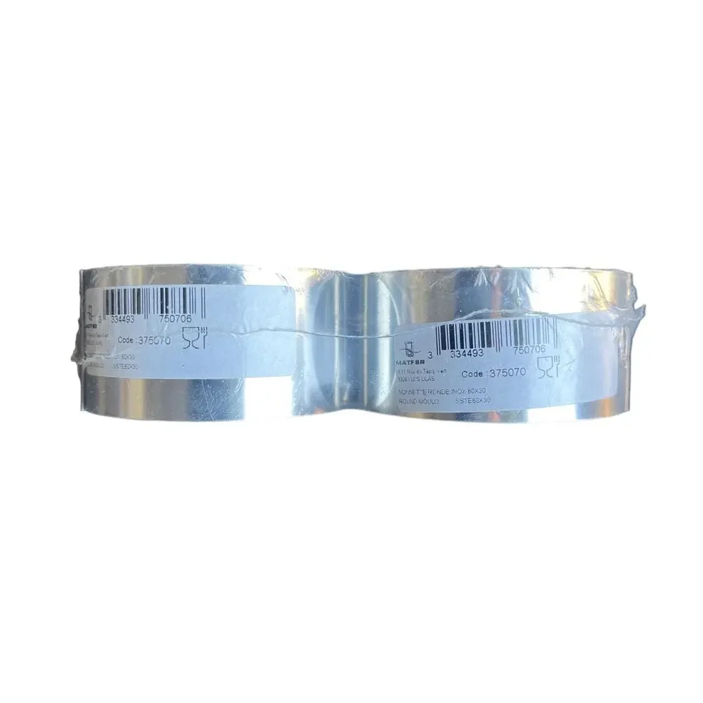 MATFER BOURGEAT Pro Stainless Steel Cake Tart Ring Round Mold 60x30 Set of 4 NWT