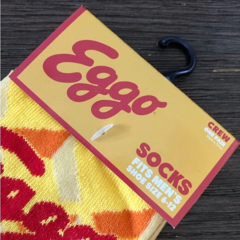 Eggo Food novelty men’s crew socks