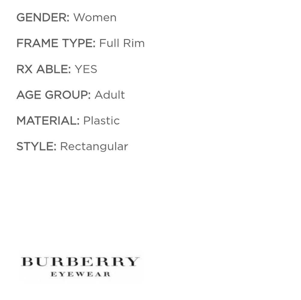 New Burberry Transparent Frame BE2371D
