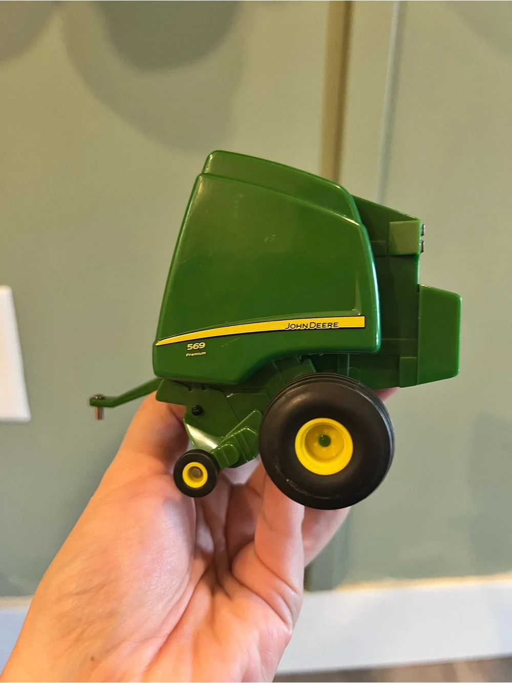 John Deere Green and Yellow Round Baler Toy