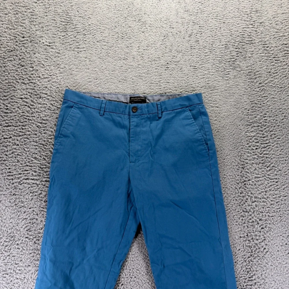Banana Republic Mason Pant Mens 36x32 Blue Cotton Chino Preppy Business Stretch