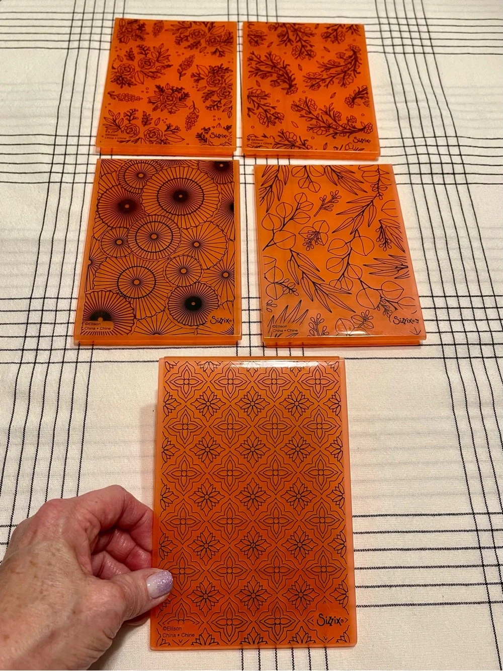 David Tutera for Sizzix 3D 5-piece Embossing Folder Set 663561 EUC