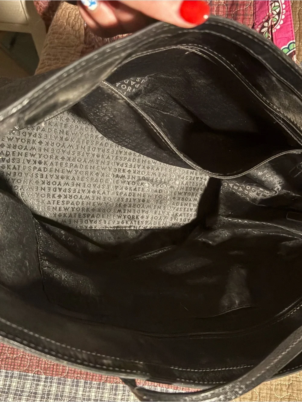 kate spade glittered black
