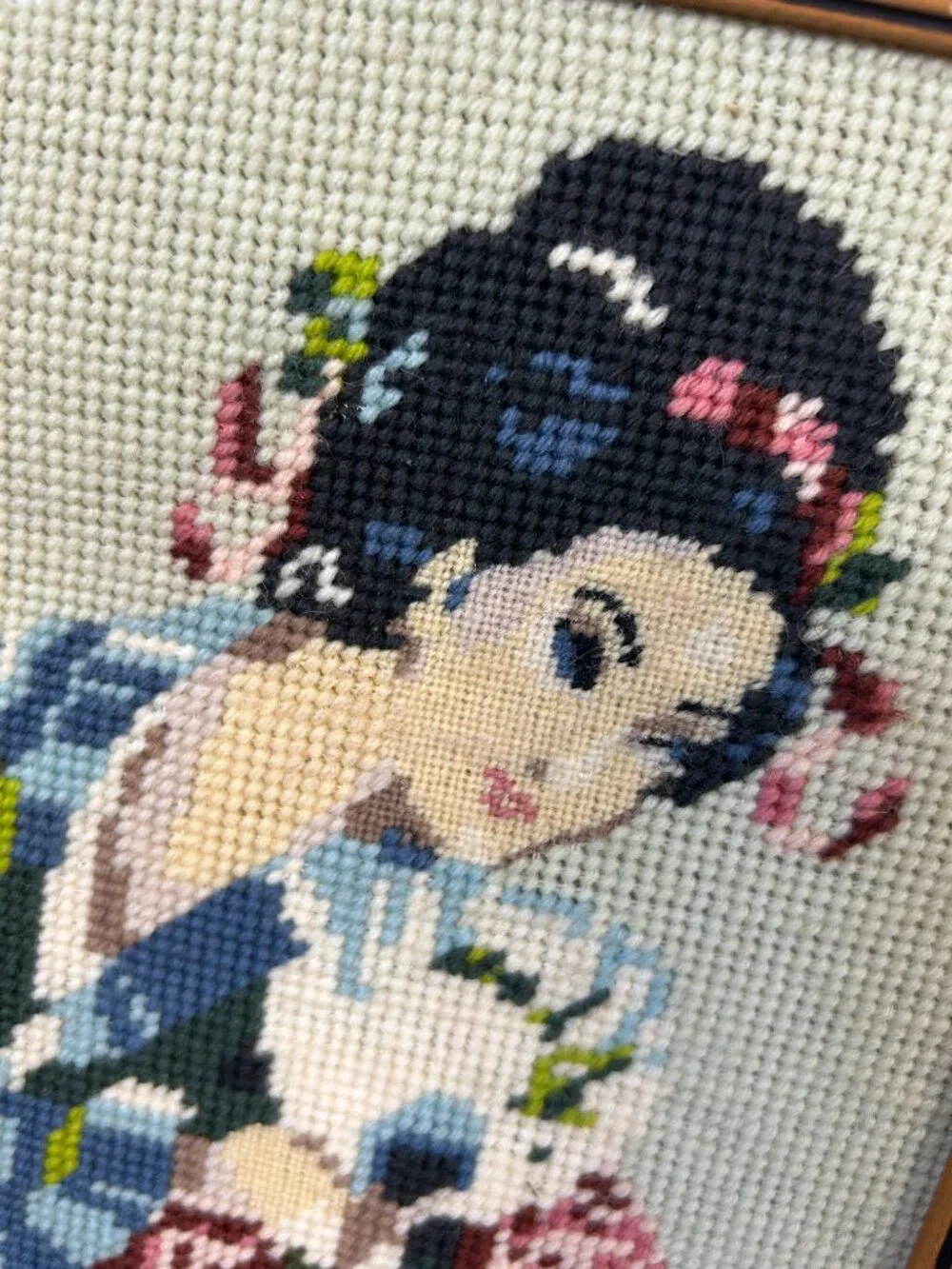 Source Unknown vintage needlepoint