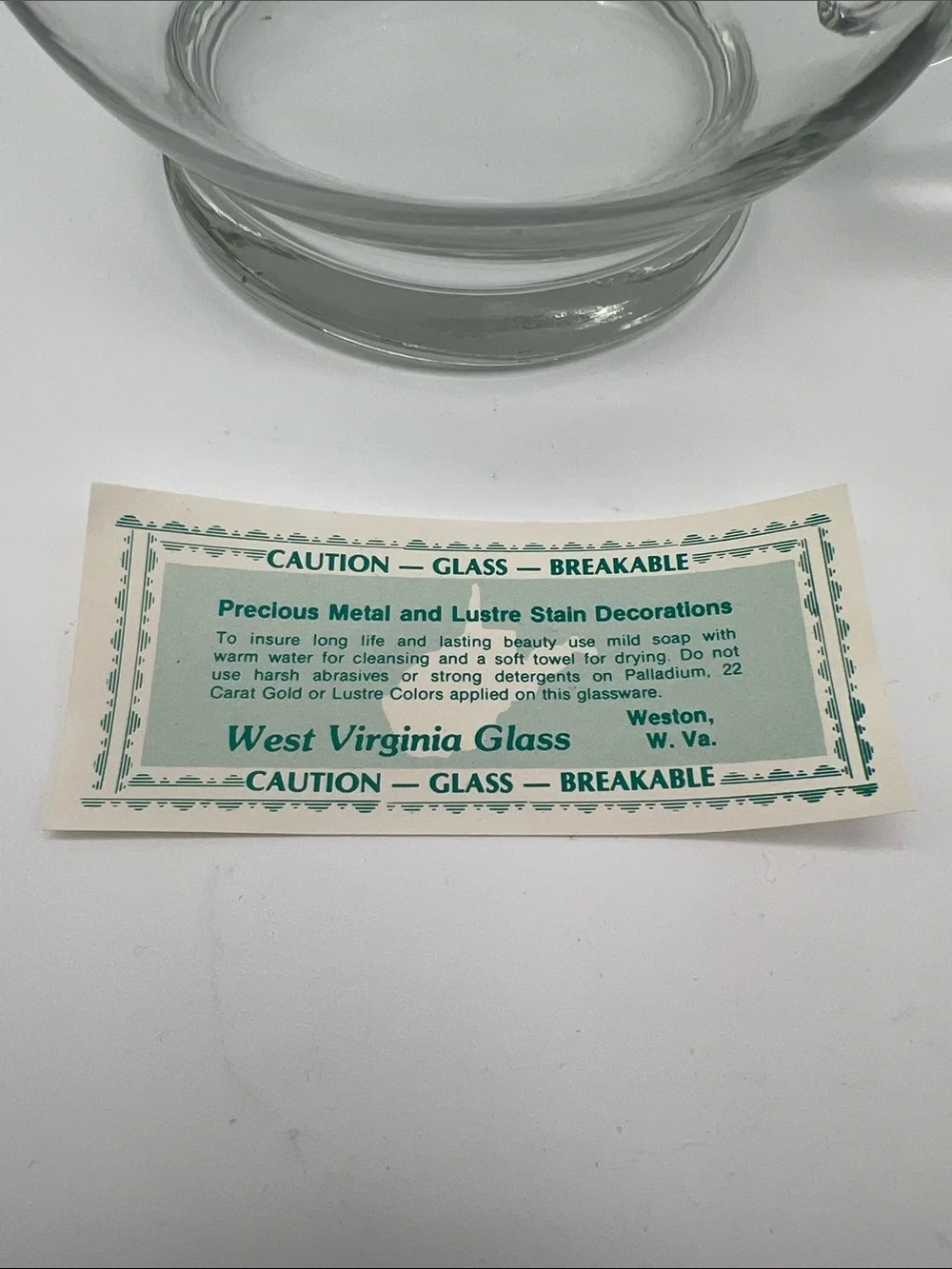 West Virginia Glass Co. elegant clear