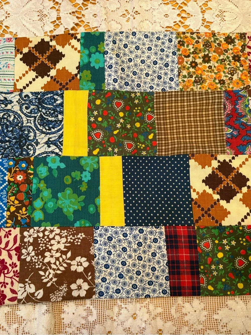 Patchwork Handmade Placemats vibrant handmade