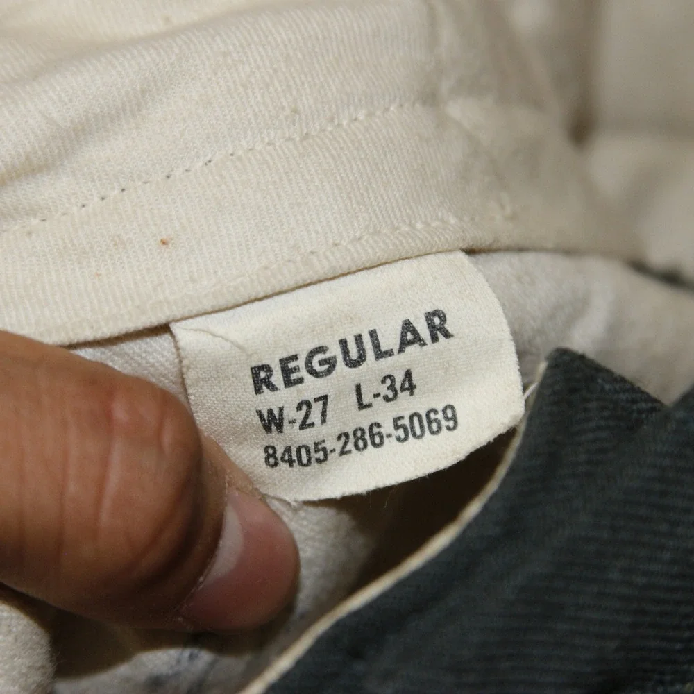 Vintage US‎ Military OG-107 Field Trousers Mens 25x29 Green Wool Serge Pants