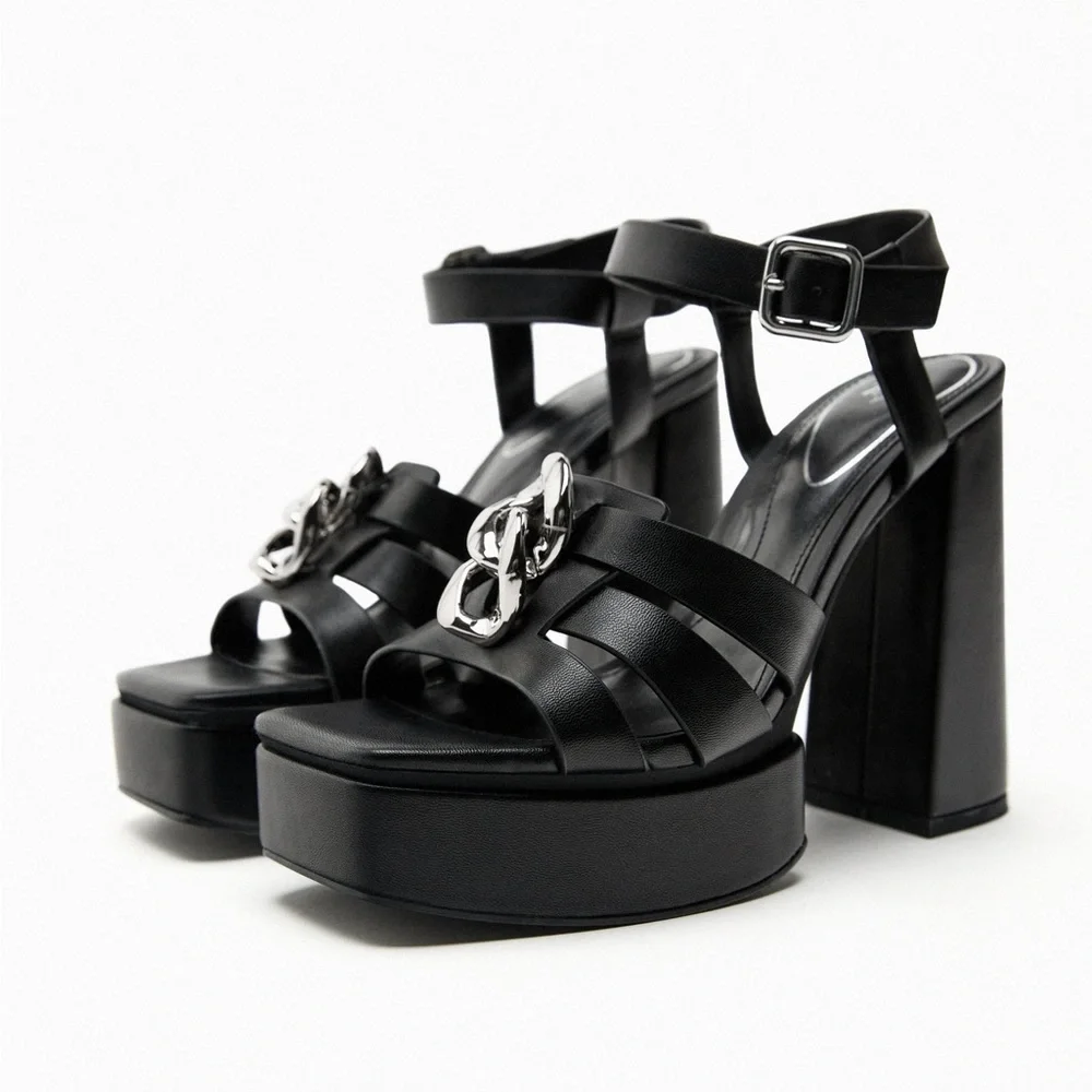 Zara strappy platform