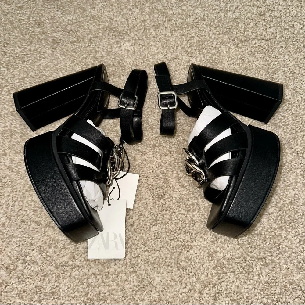 Zara strappy platform