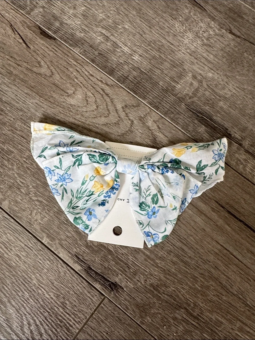 Janie and Jack Floral Bow Barrette in White with Blue, Green & Yellow