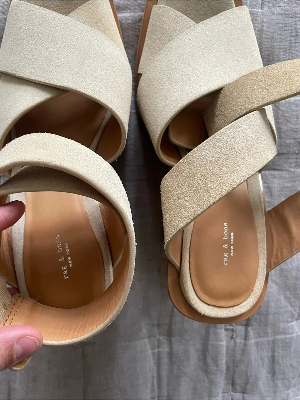 rag & bone suede crisscross