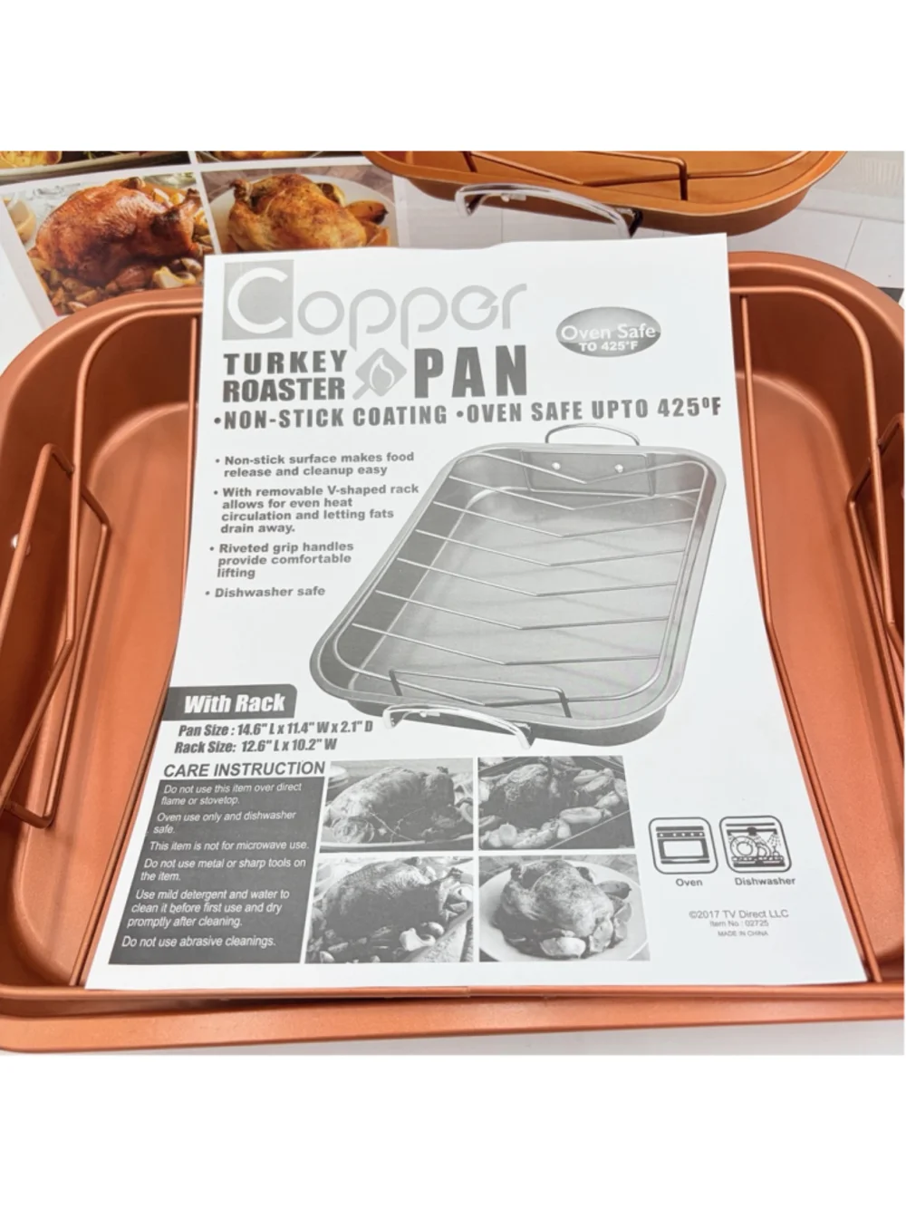 Copper turkey roaster