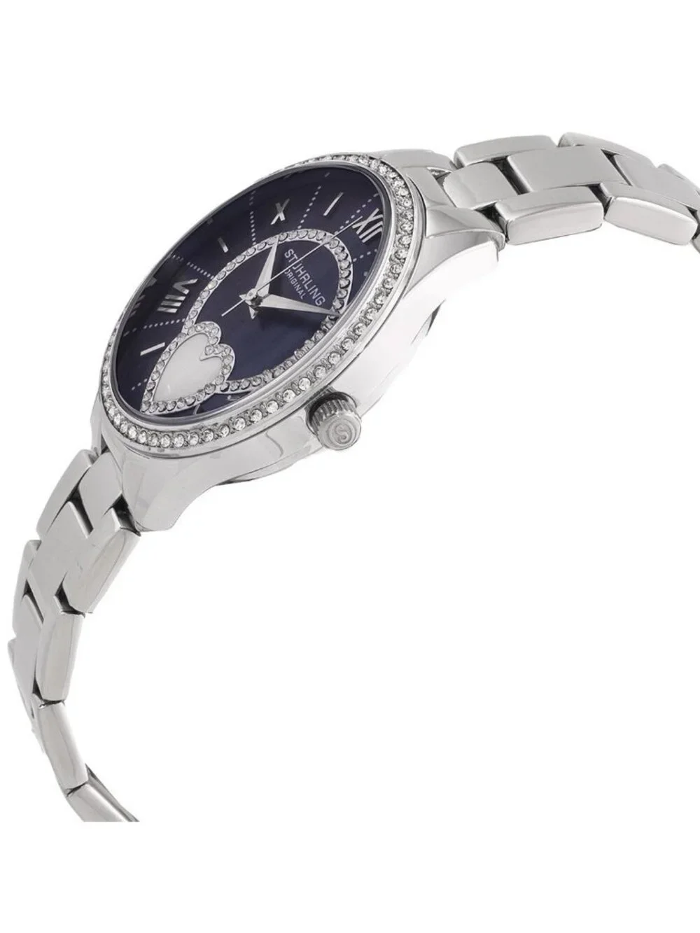 NWT Stuhrling Original Symphony Quartz Blue Dial Ladies Watch