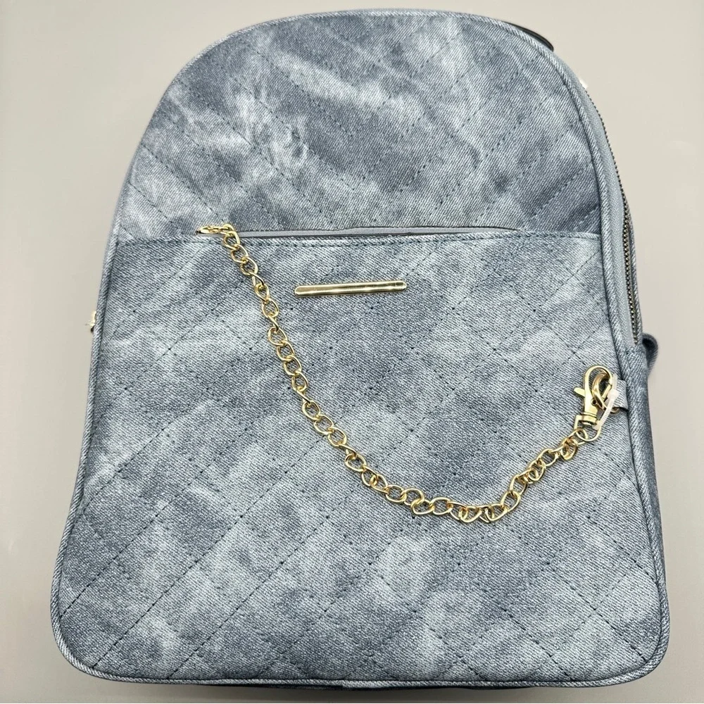 Vegan quilted denim