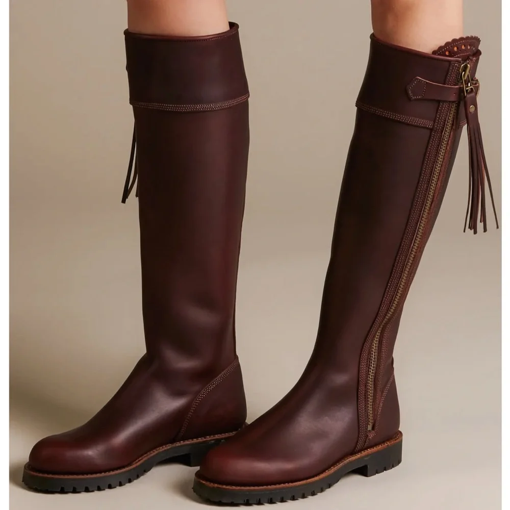 Penelope Chilvers Dark Brown Tassel Boots