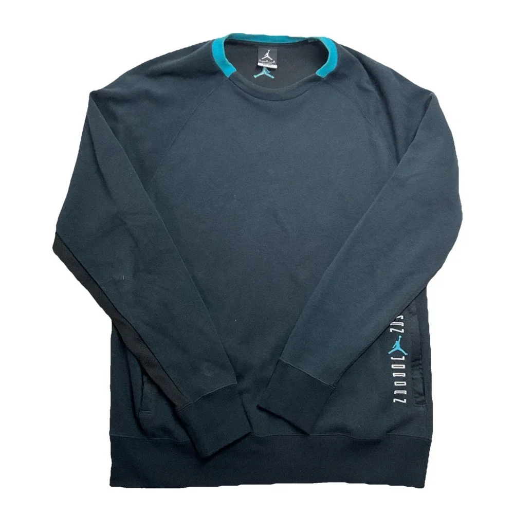 Nike Jordan Men's Black Long Sleeve Full Pullover Sweater Size L