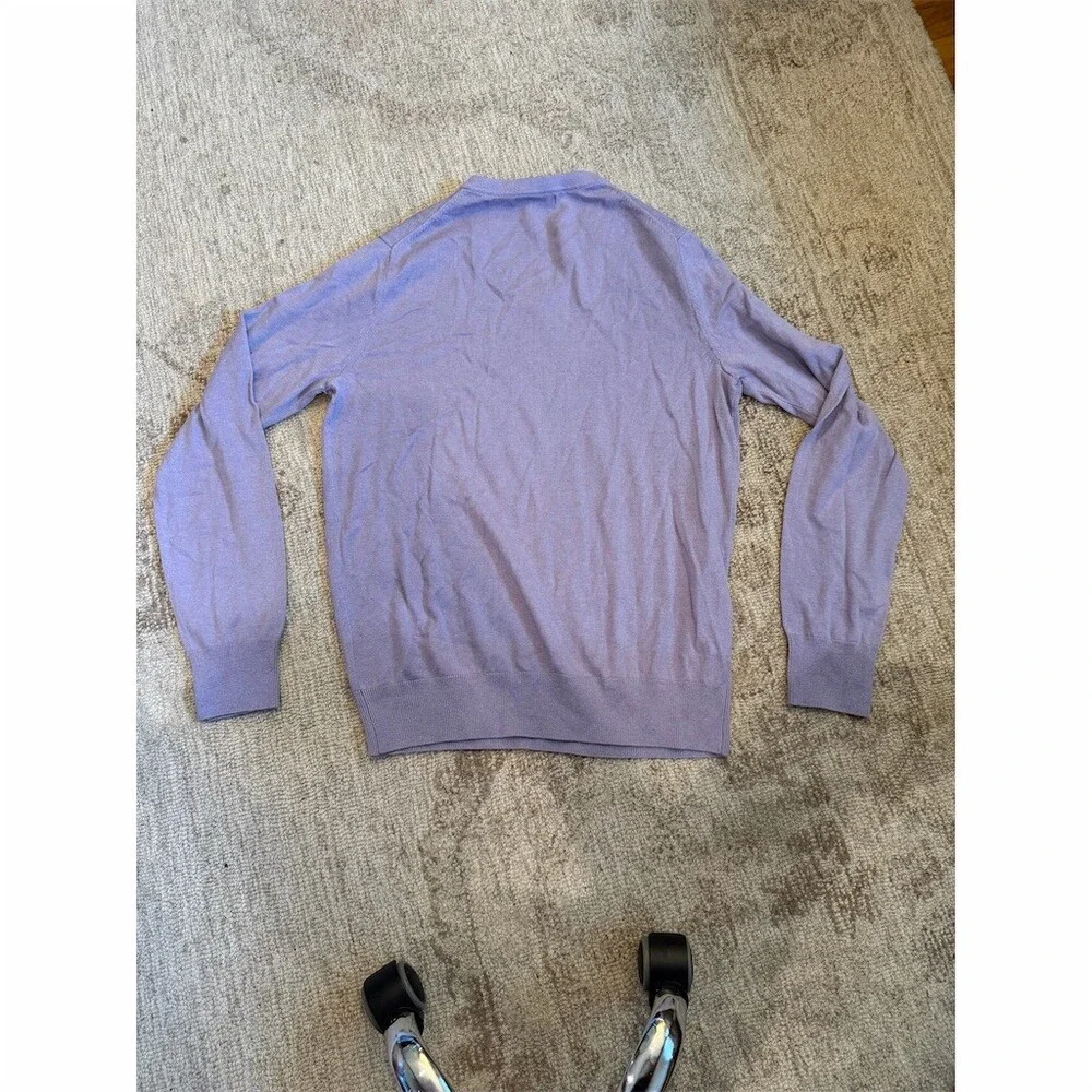 Banana Republic Sweater Men's Size M Purple V-Neck Pullover 0.1