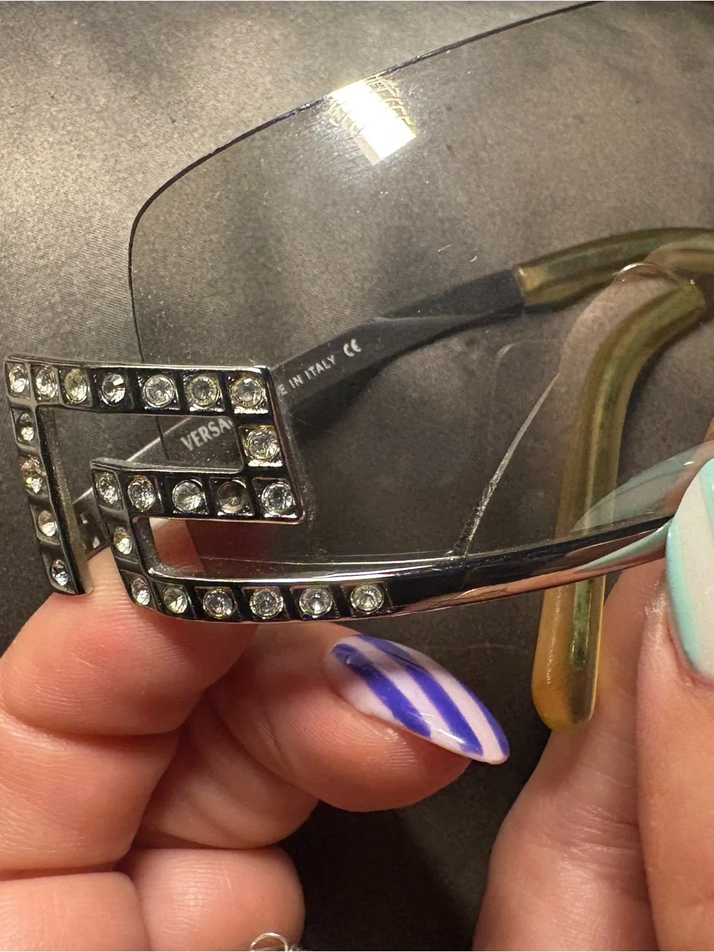 Versace sleek rimless